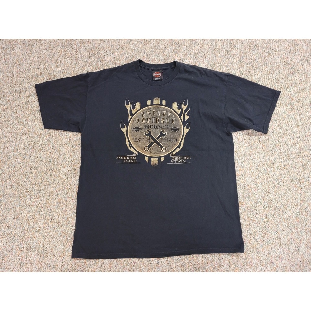 Harley Davidson Shirt Mens‎ XL Black Steel City Washington PA Graphic Tee